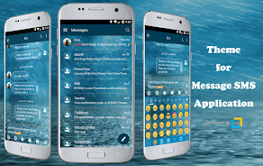 SMS Messages Bubble Rain Theme Zrzut ekranu 0