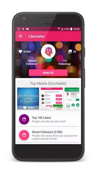 Likes & Ghost Followers for Instagram স্ক্রিনশট 0