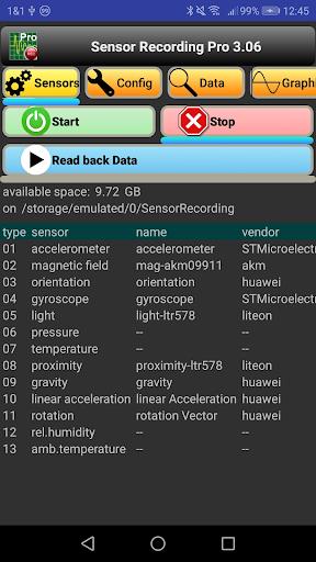 Sensor Recording Lite スクリーンショット 1