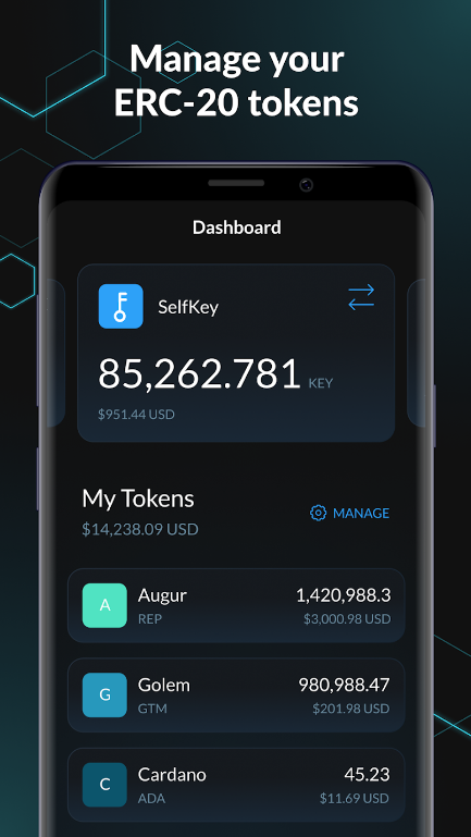 SelfKey Wallet ဖန်သားပြင်ဓာတ်ပုံ 1