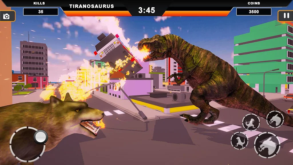 Dinosaur Rampage: Dino City Rampage Simulator स्क्रीनशॉट 2