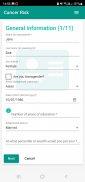 Cancer Risk Calculator Zrzut ekranu 1