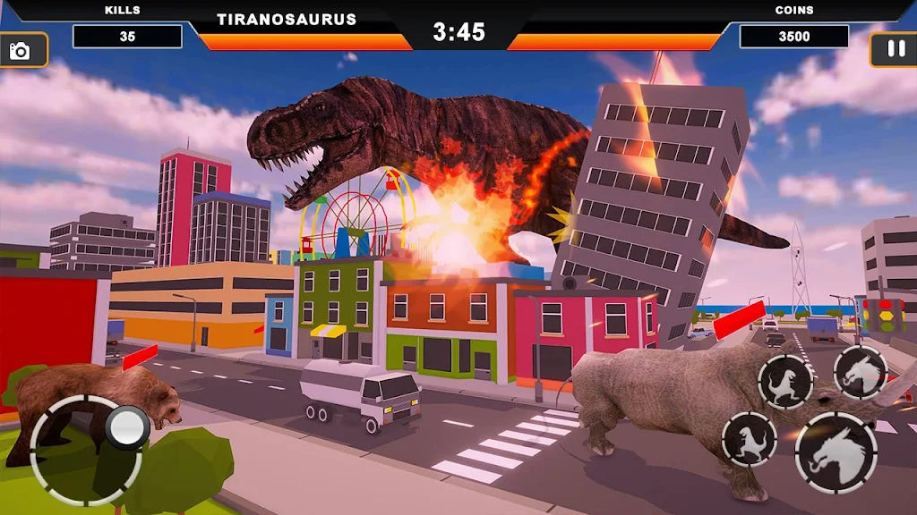 Dinosaur Rampage: Dino City Rampage Simulator स्क्रीनशॉट 1