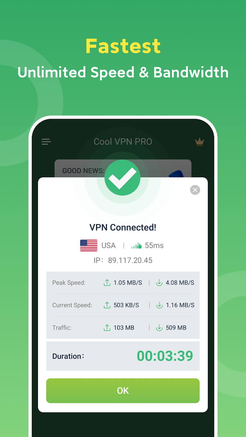 Cool VPN Pro: Secure VPN Proxy スクリーンショット 1