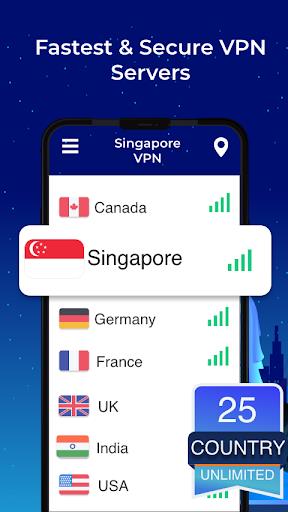 Singapore VPN - Free, Fast & Secure Ekran Görüntüsü 1