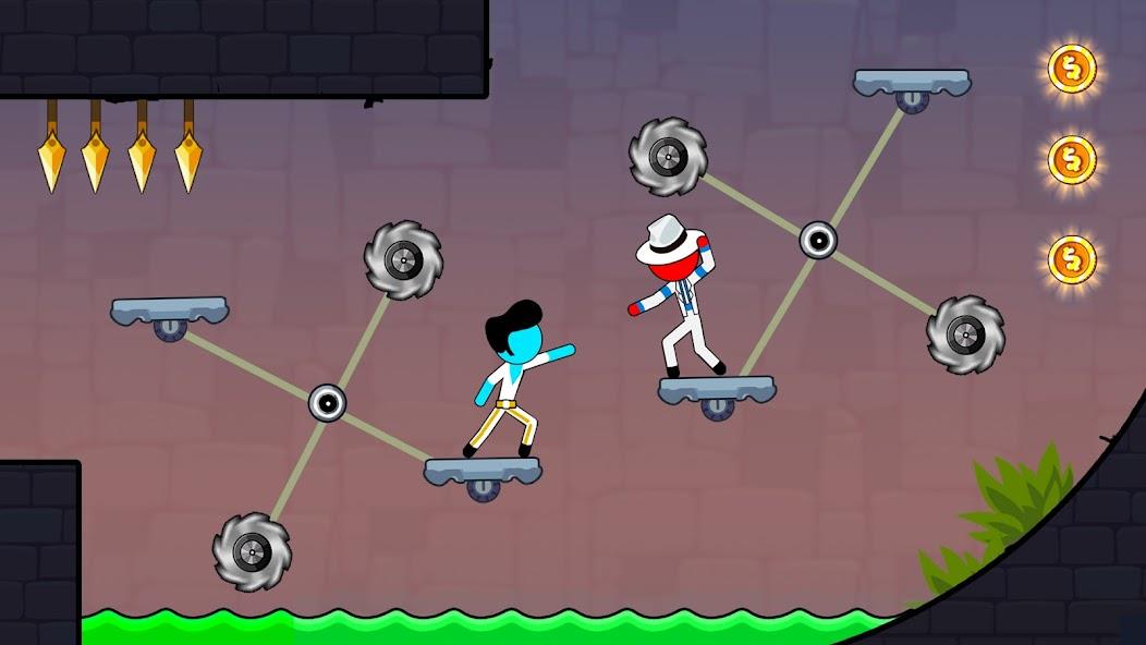 Stickman Red boy and Blue girl Mod Schermafbeelding 2