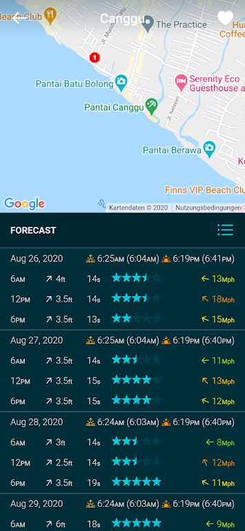 Spotadvisor Surf Forecast Tangkapan skrin 2