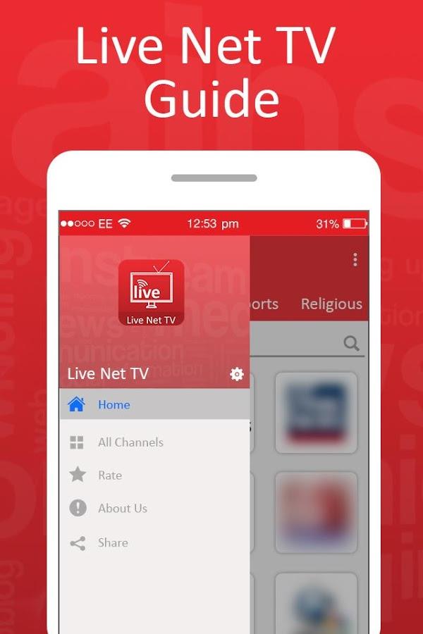 Live Net TV Streaming Guide Capture d'écran 2