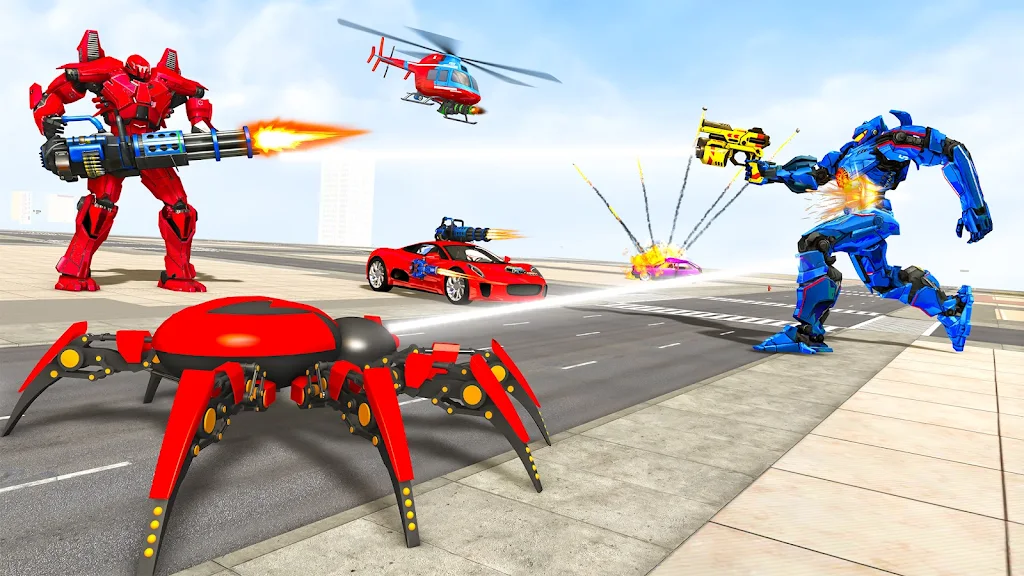 Spider Robot Games: Robot Car Captura de tela 1