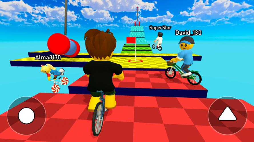 Schermata Obby bike: Parkour Adventure 0