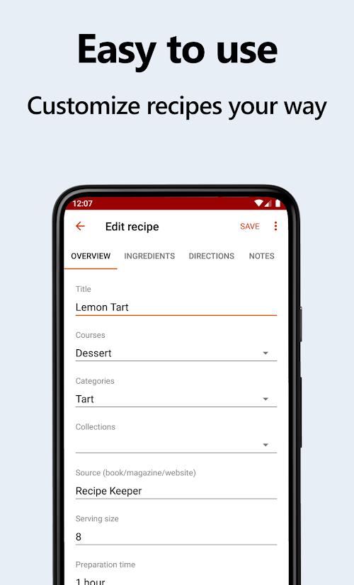 Recipe Keeper Скриншот 1