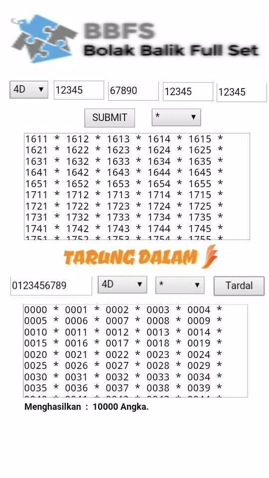 BBFS Generator LN ภาพหน้าจอ 0