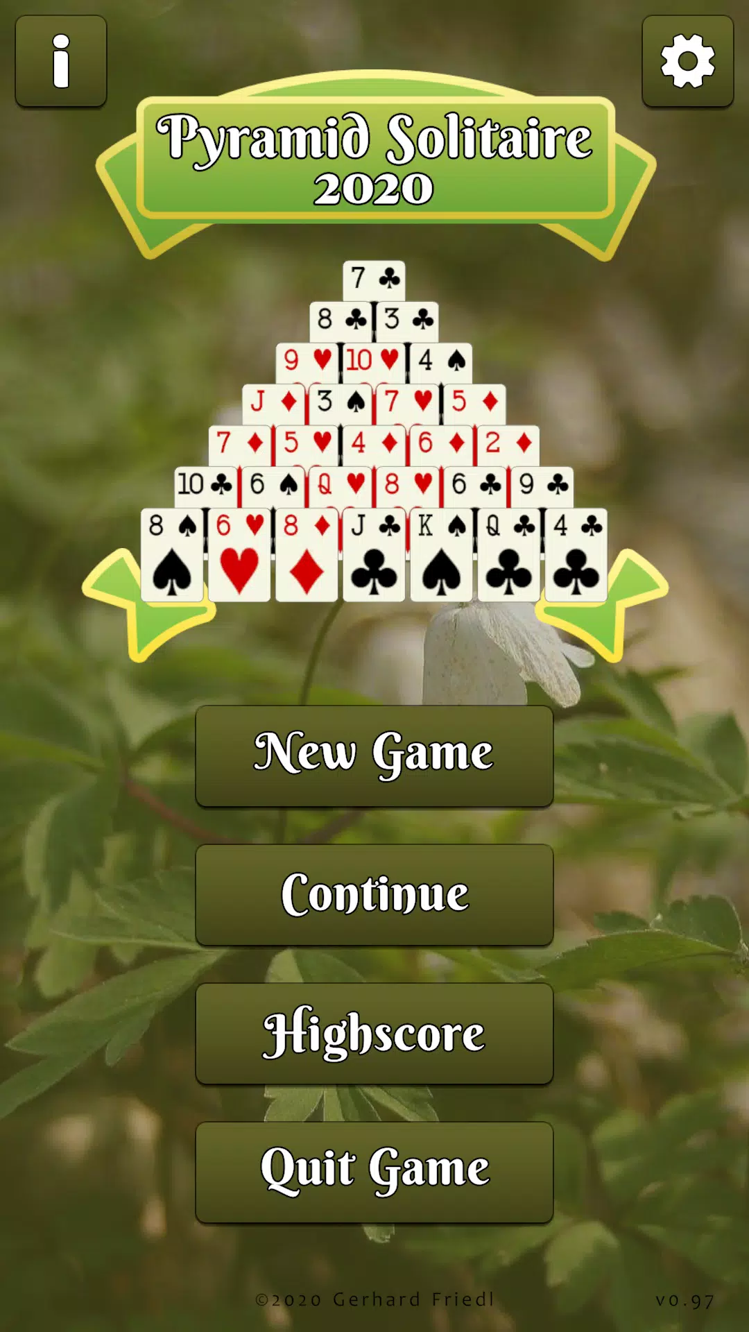 Pyramid Solitaire Card Game Скриншот 0