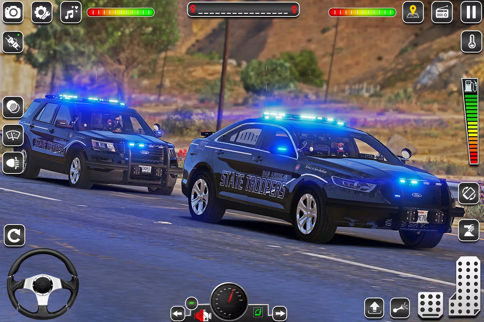 US Police Car Chase Game 3D Schermafbeelding 1