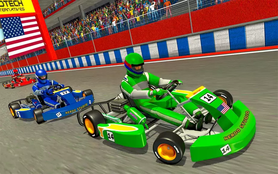 Go Kart Racing Games 3D Stunt Tangkapan skrin 0