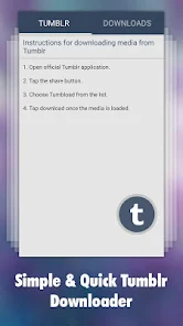 Photo & Video Explorer and Downloader for Tumblr Screenshot 0