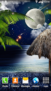 Tropical Night Live Wallpaper ဖန်သားပြင်ဓာတ်ပုံ 0