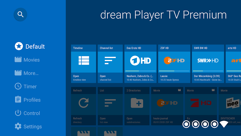 dream Player TV for TVheadend Schermafbeelding 1