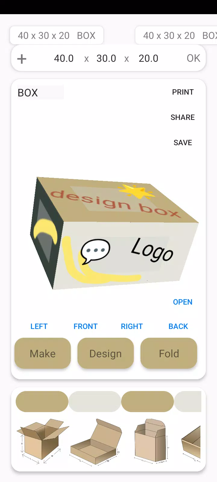 Box Maker Template Creator Pro Captura de pantalla 1