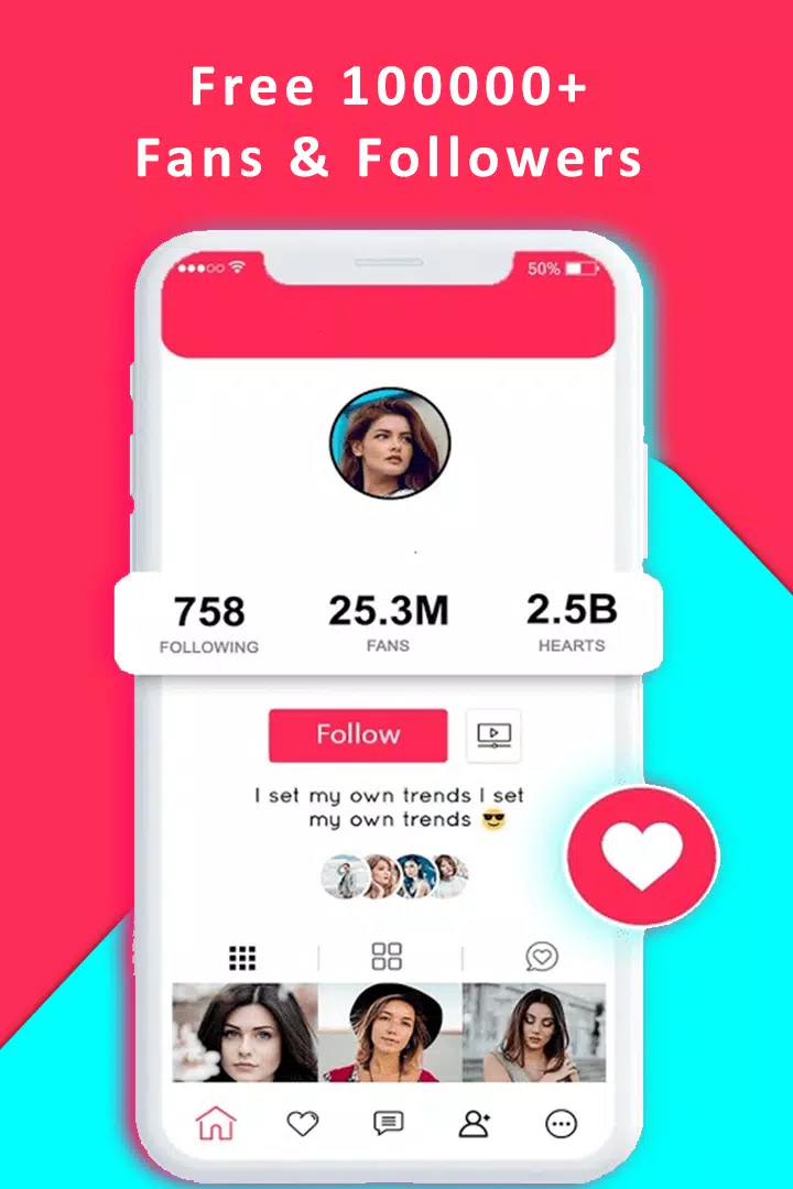 Schermata VipTools - Followers and Likes For tiktok Free 2