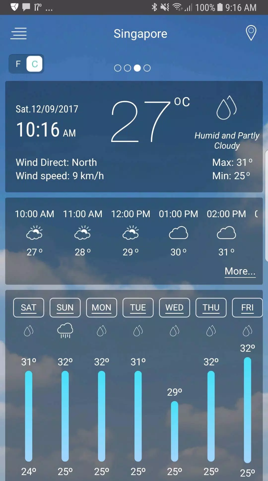 Weather app ဖန်သားပြင်ဓာတ်ပုံ 0