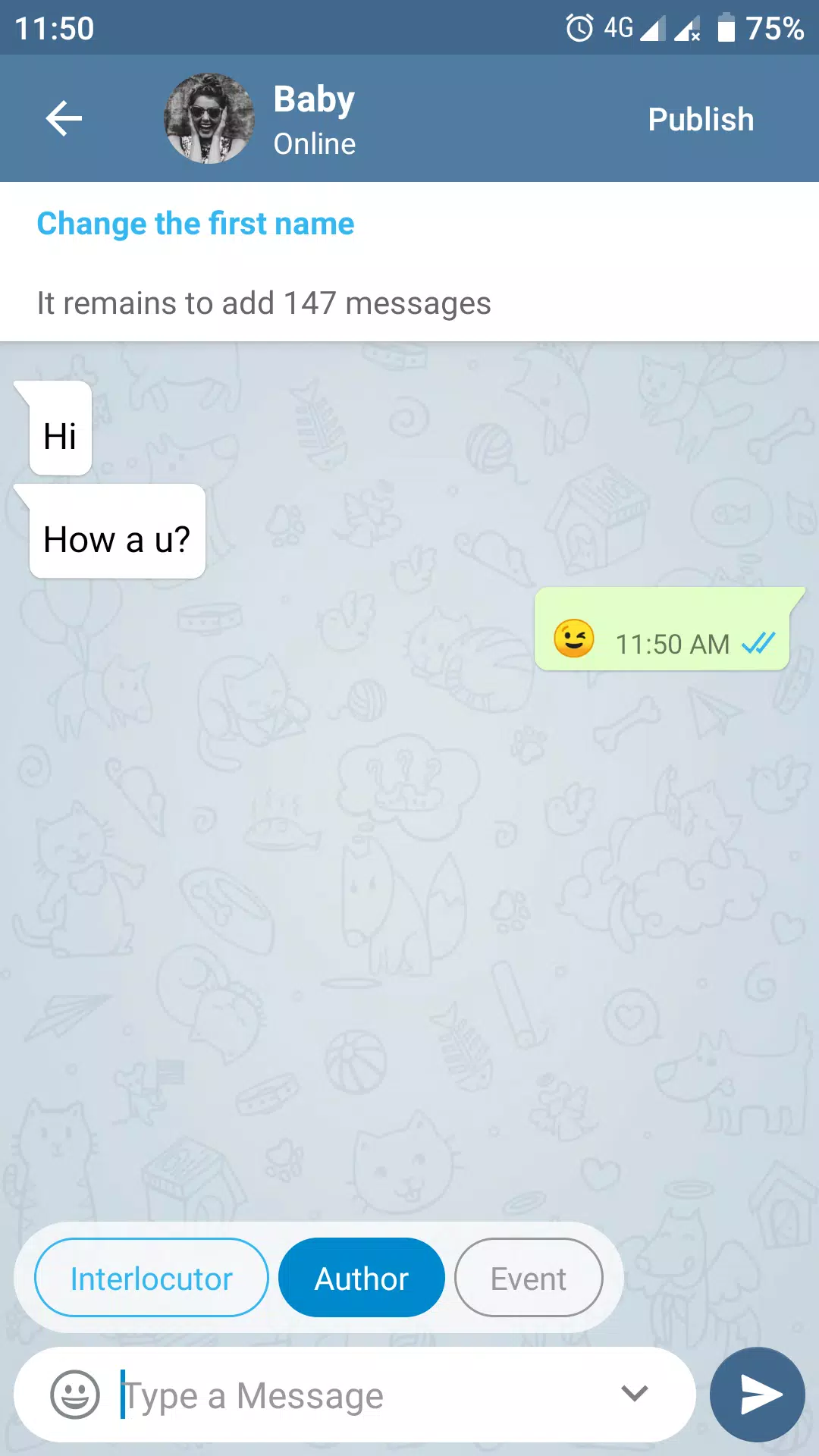 Fake Chat Story Messenger ภาพหน้าจอ 3