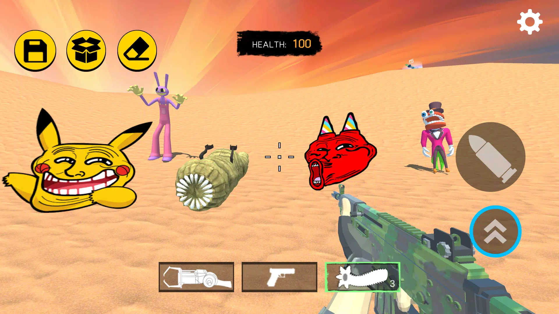 Sandbox Shooter Mods In Desert ภาพหน้าจอ 0