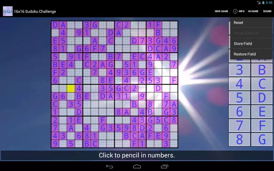 16x16 Sudoku Challenge HD Tangkapan skrin 3