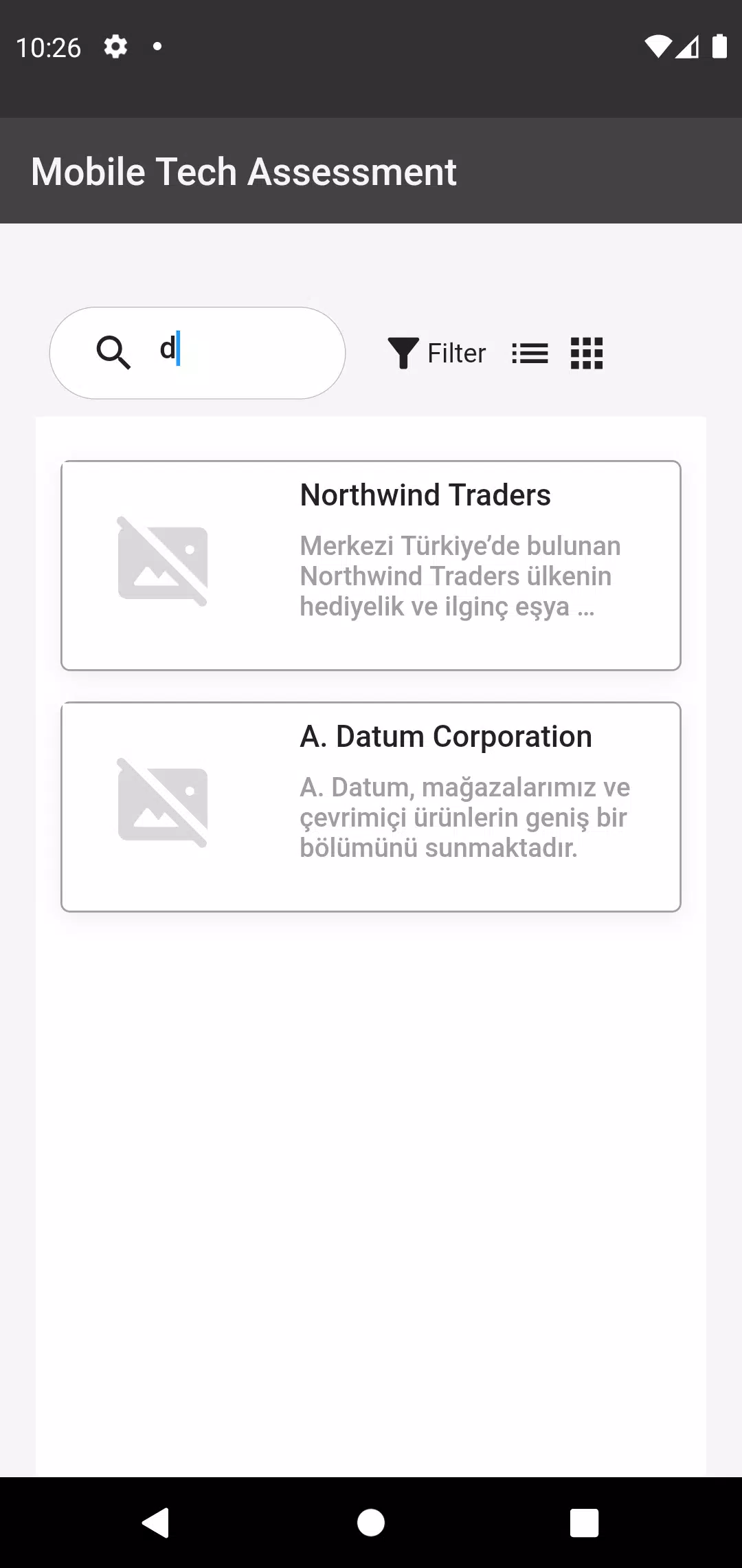 Flutter Tech Assessment Скриншот 1