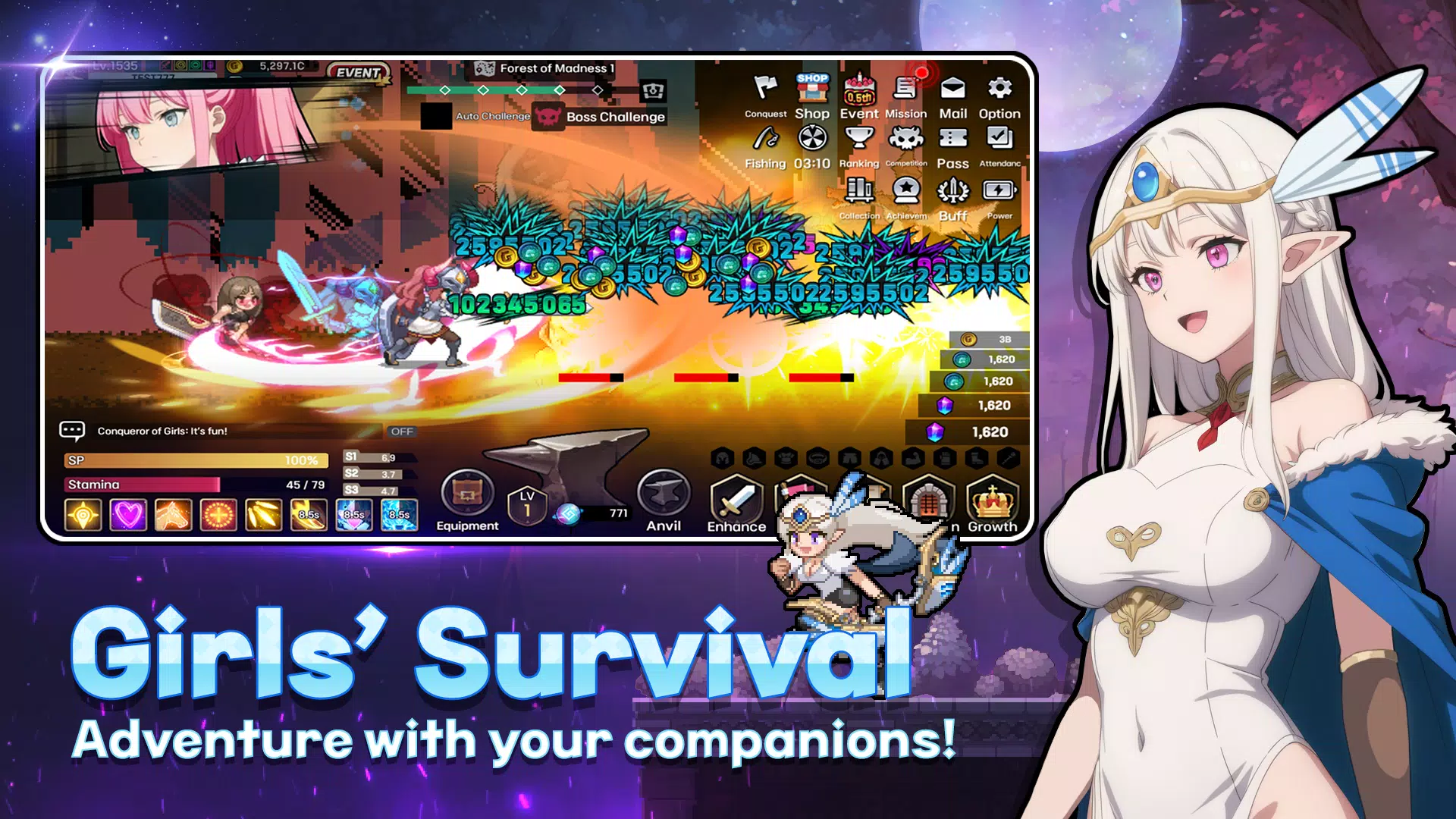 Conquest Girls: AFK Idle RPG Capture d'écran 2