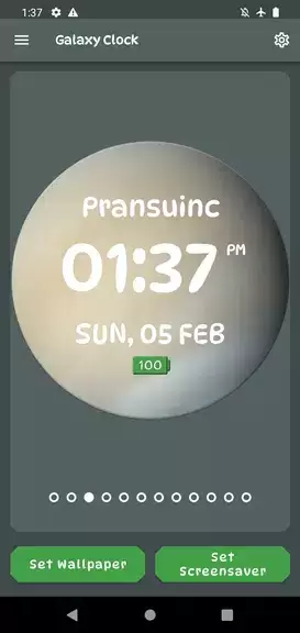 Galaxy Clock Live Wallpapers ภาพหน้าจอ 3