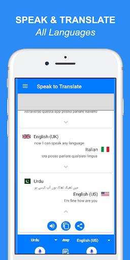 Speak and Translate All languages Voice Translator Tangkapan skrin 1