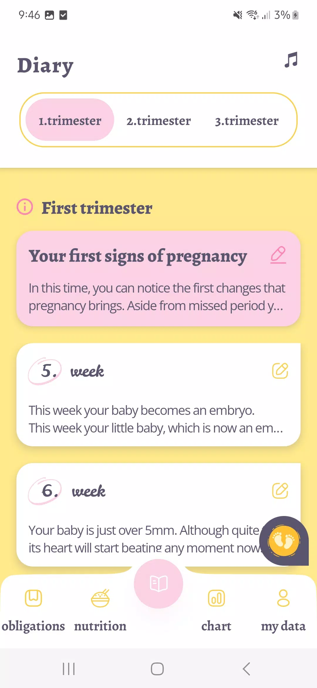 My Pregnancy Journal ภาพหน้าจอ 1