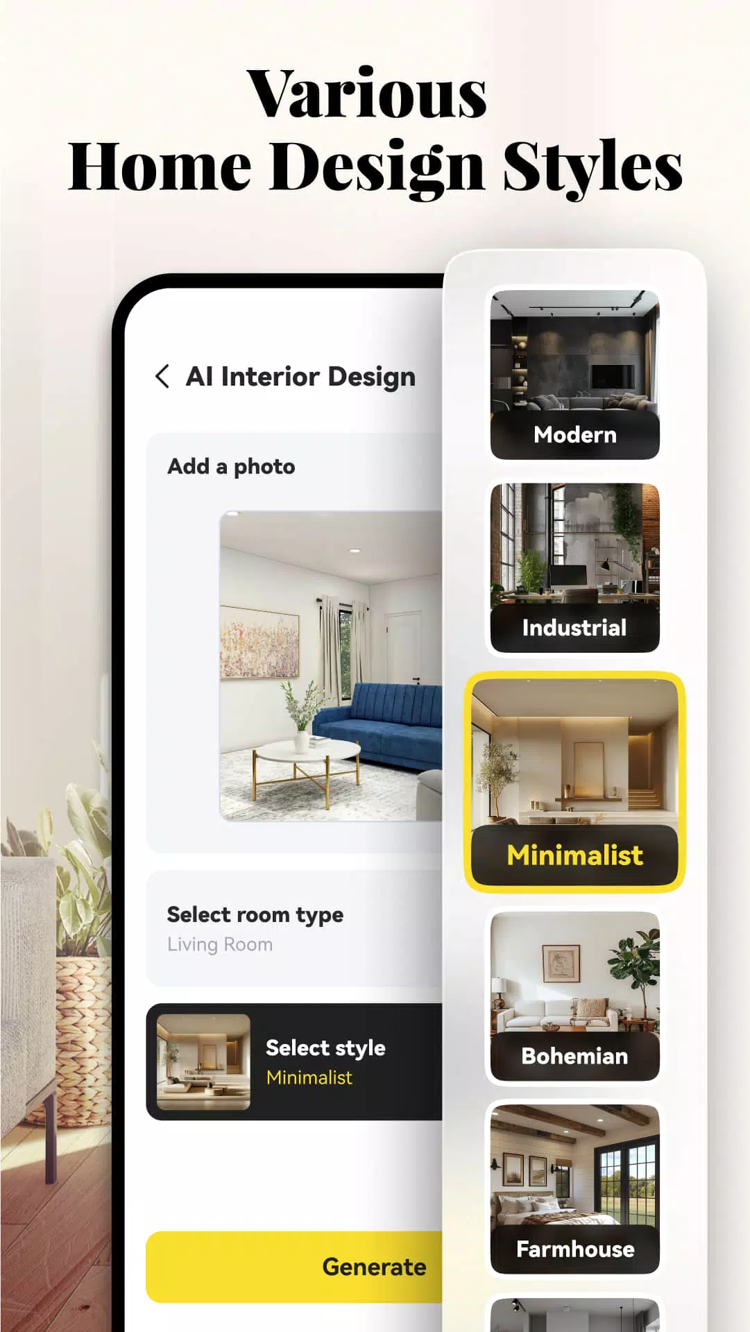 AI Home Design: Interior Decor Schermafbeelding 2