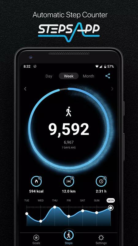 StepsApp Pedometer & Step Counter Zrzut ekranu 0