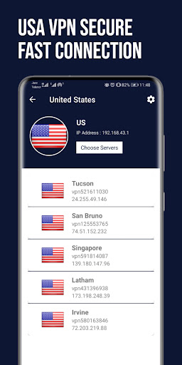 USA VPN Fast: Secure VPN Proxy ဖန်သားပြင်ဓာတ်ပုံ 0