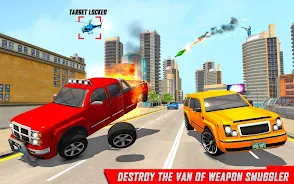 Traffic Car Shooting Games Schermafbeelding 1