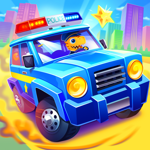 Dinosaur Police Car kids Games