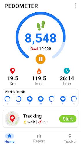 Pedometer - Step Tracker Ekran Görüntüsü 1