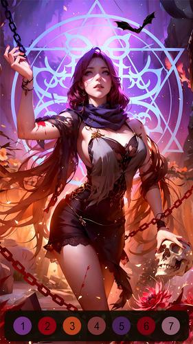 Halloween Witch Coloring Games應用截圖第0張