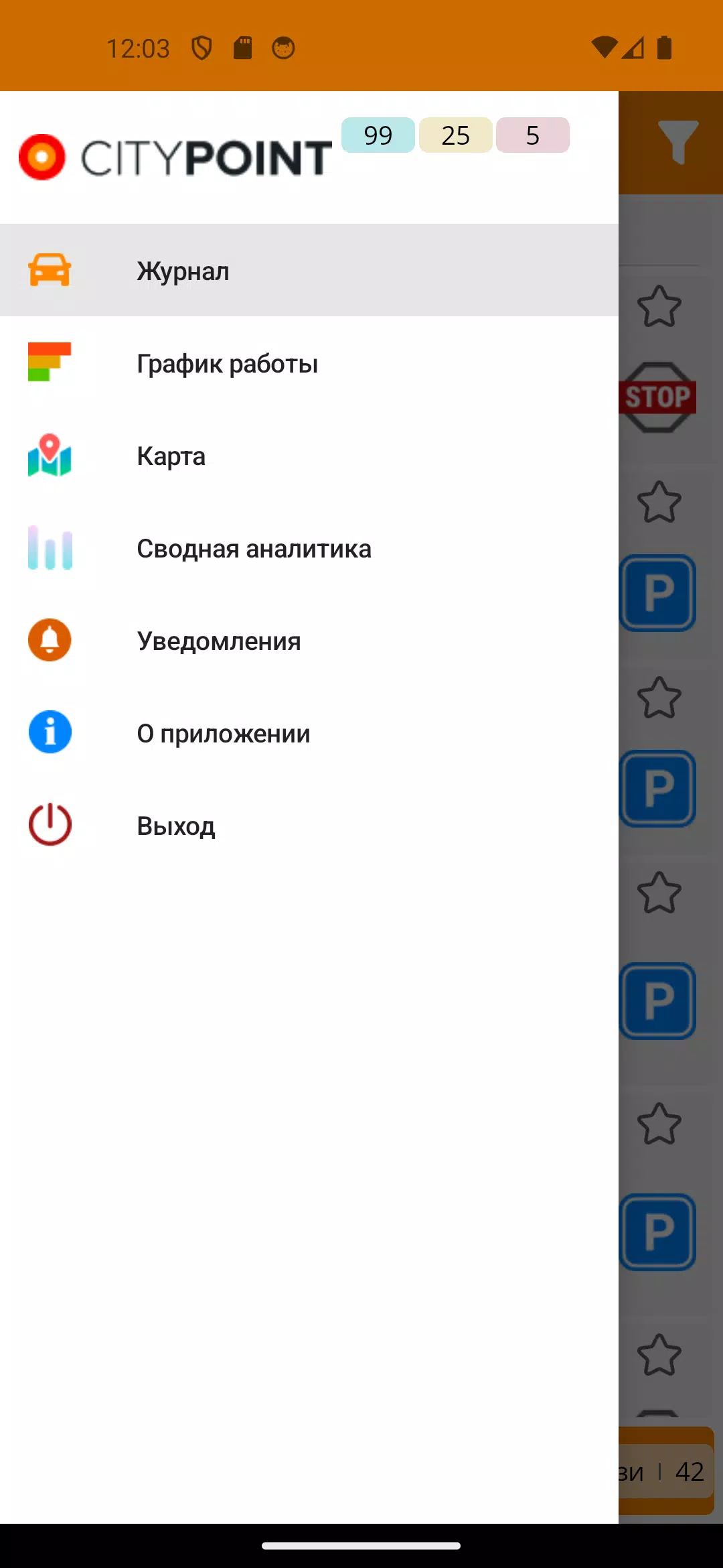 Schermata CityPoint контроль автопарка 1