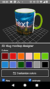 3D Mug Mockup Designer Capture d'écran 0