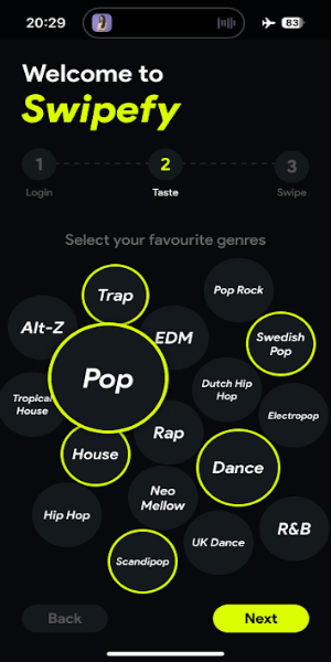 Swipefy for Spotify Captura de tela 2