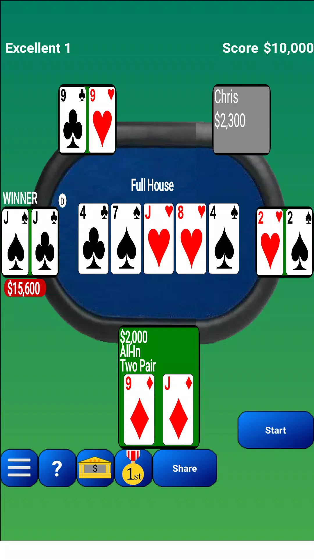 Texas Hold'em Poker应用截图第0张