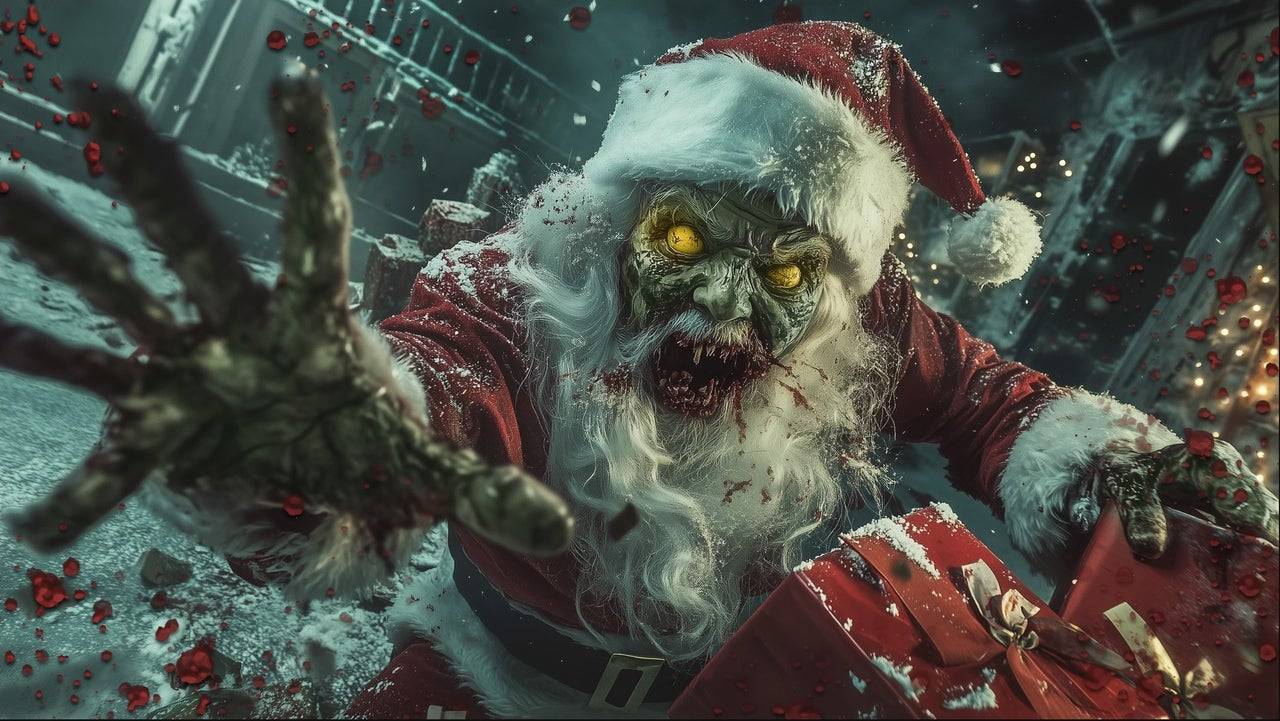 Tela de carregamento 'Necroclaus' da Black Ops 6. Crédito da imagem: Activision Publishing.