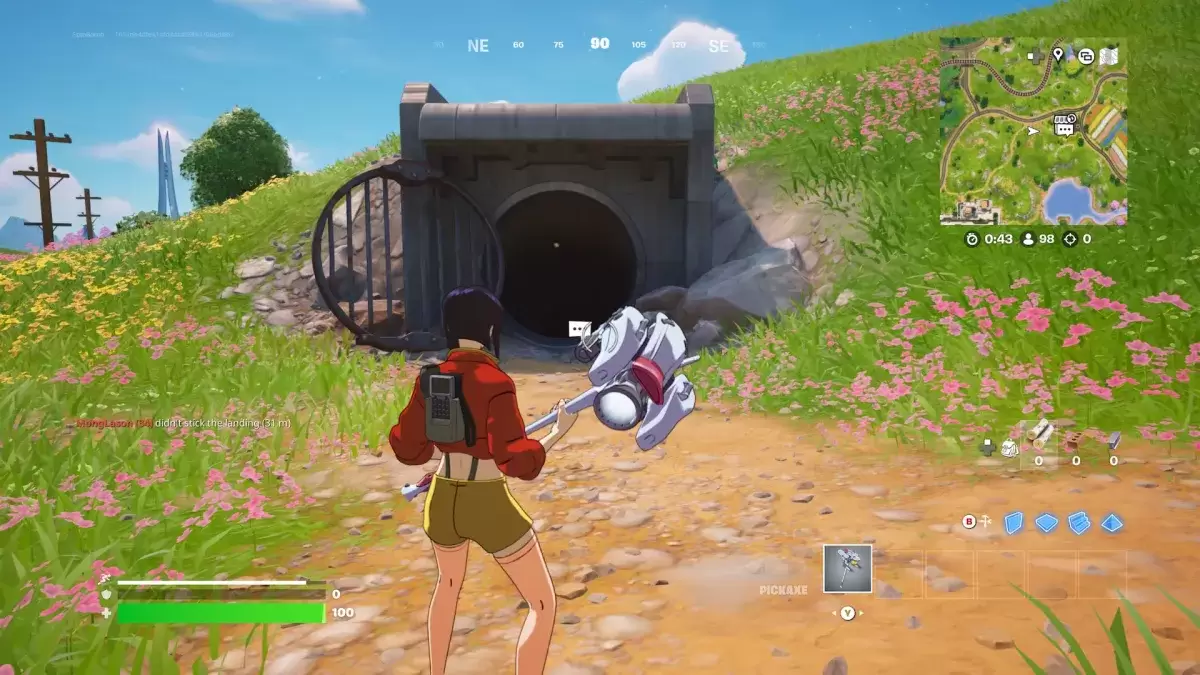 The entrance to the Black Market as part of an article about how to find Midas in Fortnite.