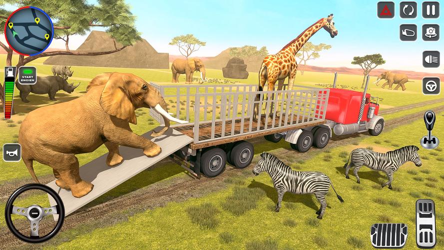 Wild Animal Truck Transporter Tangkapan skrin 3