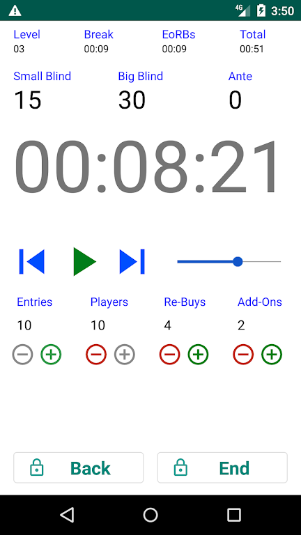Easy Poker Tournament Timer應用截圖第2張