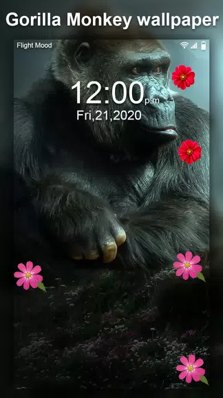 Gorilla Monkey Live Wallpaper Capture d'écran 2