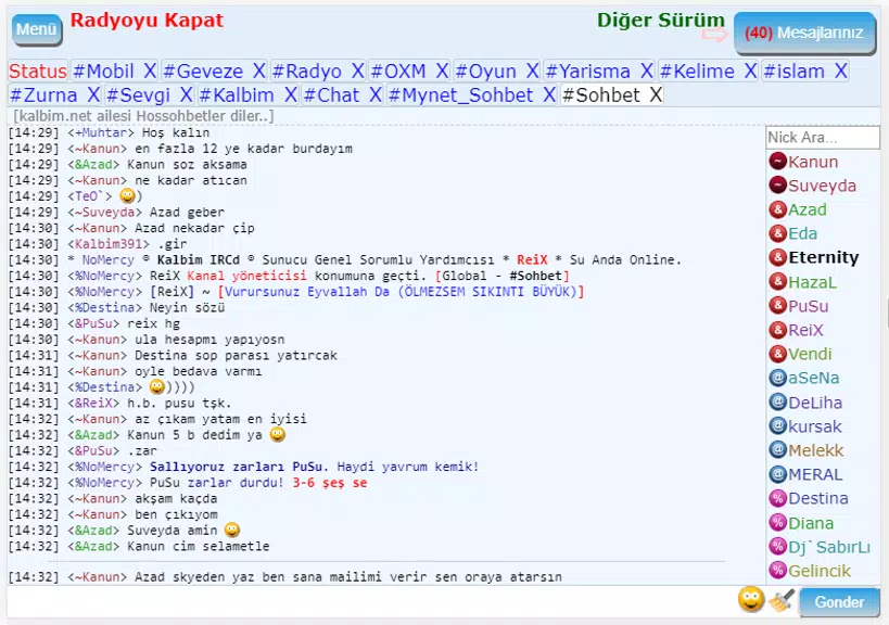 Mirc Sohbet Chat Odaları Скриншот 2